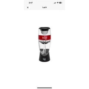 Edgy Wine Aerator Set With Cork Filter and Travel Pouch